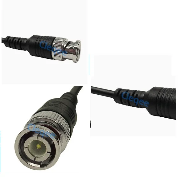 Фото Cleqee P1013 BNC Q9 штепсельная вилка к BNC Q9 штепсельная вилка осциллографа тестовый зонд кабель вывод 100 см №4