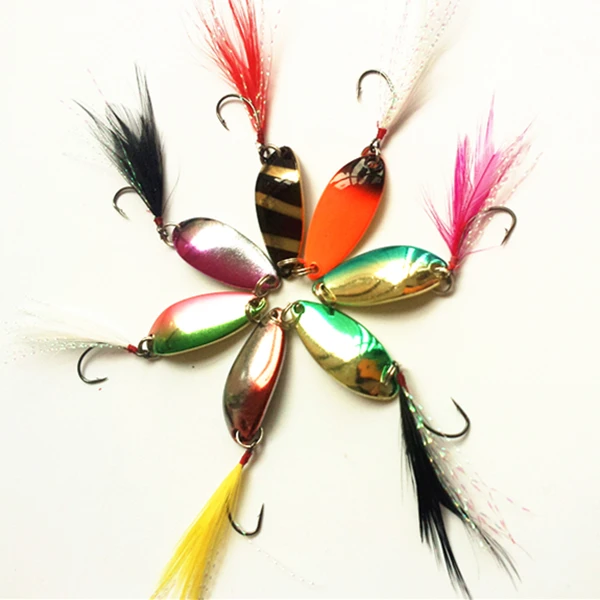 Бесплатная доставка 100 шт. приманка блесна для окуня щуки металлическая ложка