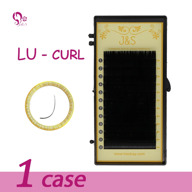 J & S 1 лоток с матовым покрытием плоский эллипс L LU + curl накладные ресницы в России и
