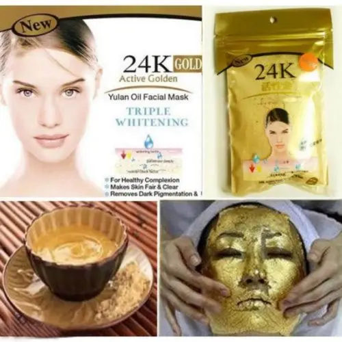 Маска для лица 24K GOLD Active 50 г Омолаживающая роскошное спа лечение|Средства ухода и