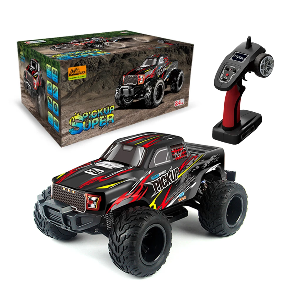 Flytec 8897 1:12 RC автомобиль внедорожный пикап 35 км/ч 4WD 2,4 г пульт дистанционного управления с 2 батареей транспортного средства RTR Багги электронная игрушка для детей