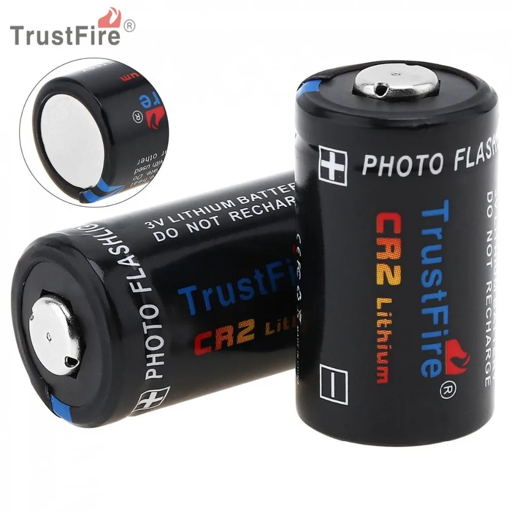10 шт./лот TrustFire CR2 3V 750mAh литиевая батарея высокой емкости с предохранительным