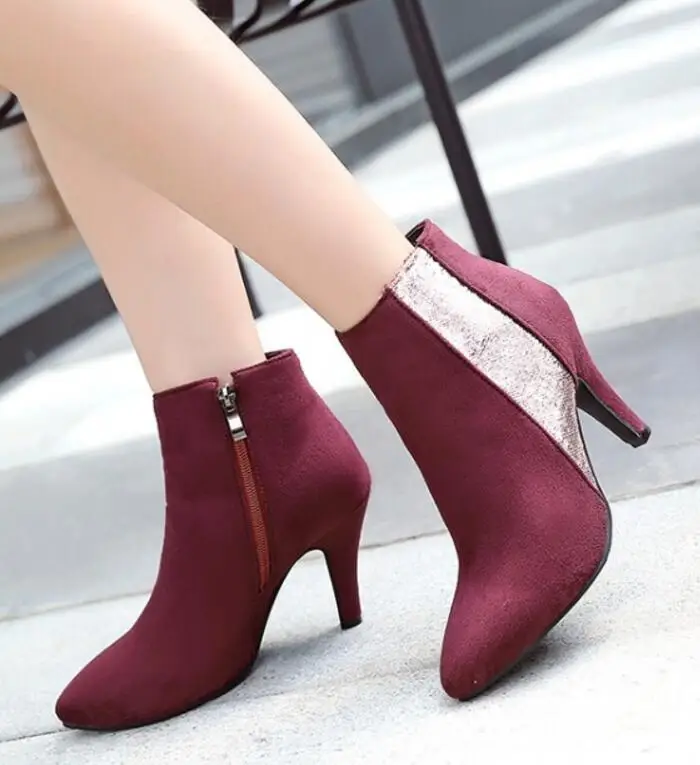 Женские Большие размеры 32 43 с острым носком для девочек Zapatos Mujer зимняя модная