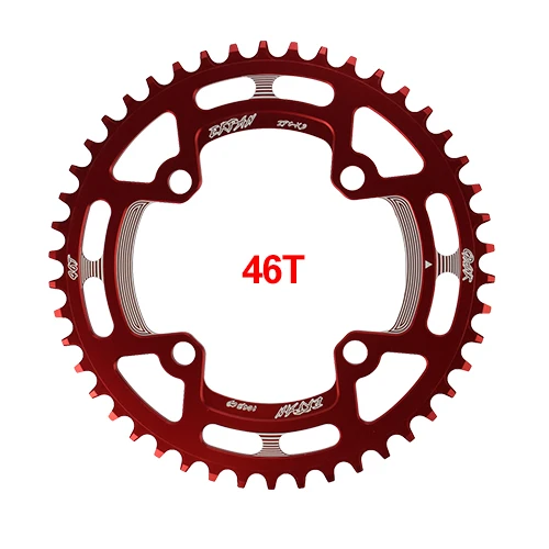 EKFan 104BCD XT круглая форма 30T 32T 34T 36T 38T 40T 42T 44T 46T 48T 50T 52T велосипедная цепь MTB велосипедная цепь - Цвет: 46T Round Red