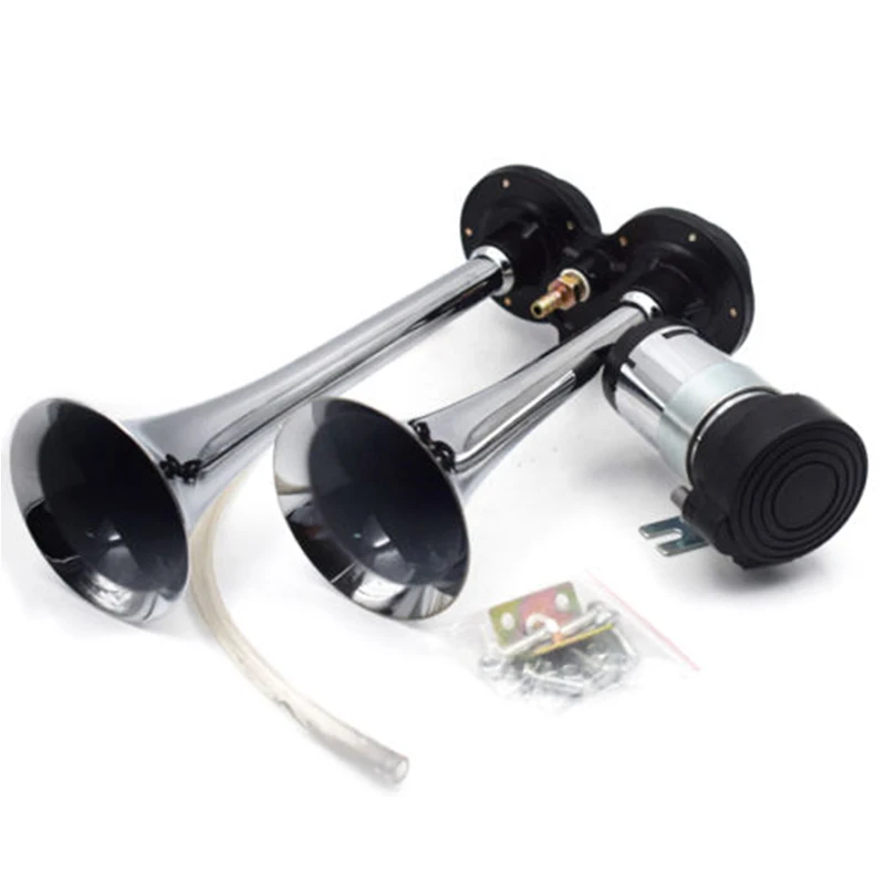 DC 12V двойной труба Воздушный Рог компрессор комплект для поезда автомобиля