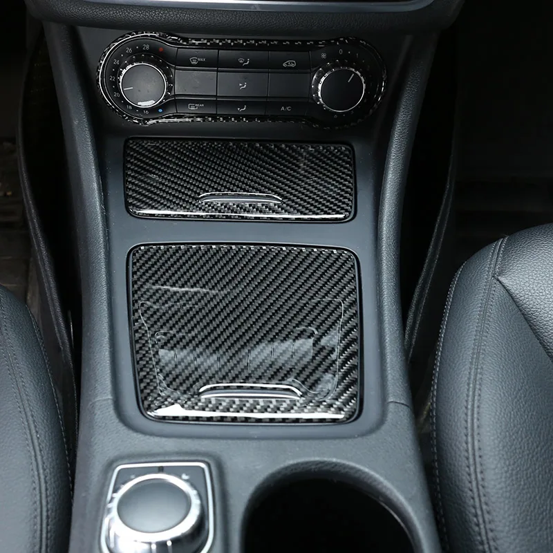 Карбоновая рамка для коробки хранения внутри салона Mercedes Benz CLA GLA A Class W117 C117 W176 X156
