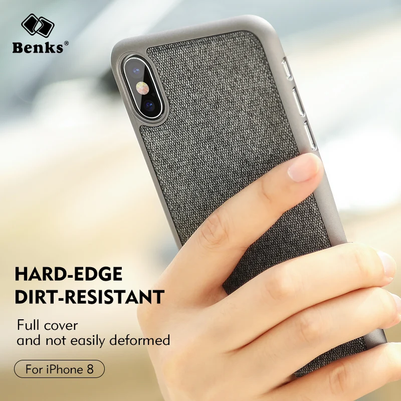 Benks for iPhone 7 8 plus/X PC kickstand frame denim inclusive protective mobile phone hard case full cover shell dirt-resistant |