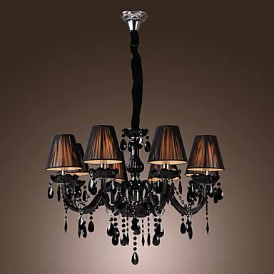 

AC110V-220V Chandeliers Black LED Modern Crystal Chandelier With 8 Lights, Lustres De Crystal,Lustre De cristal Free Shipping
