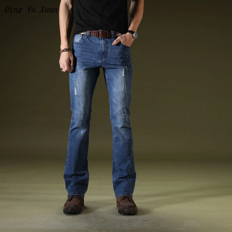 Spring Autumn Men Retro Denim Jeans Pants Slim Fit Jeans Trousers for Men Stretch Boot Cut Jeans Homme