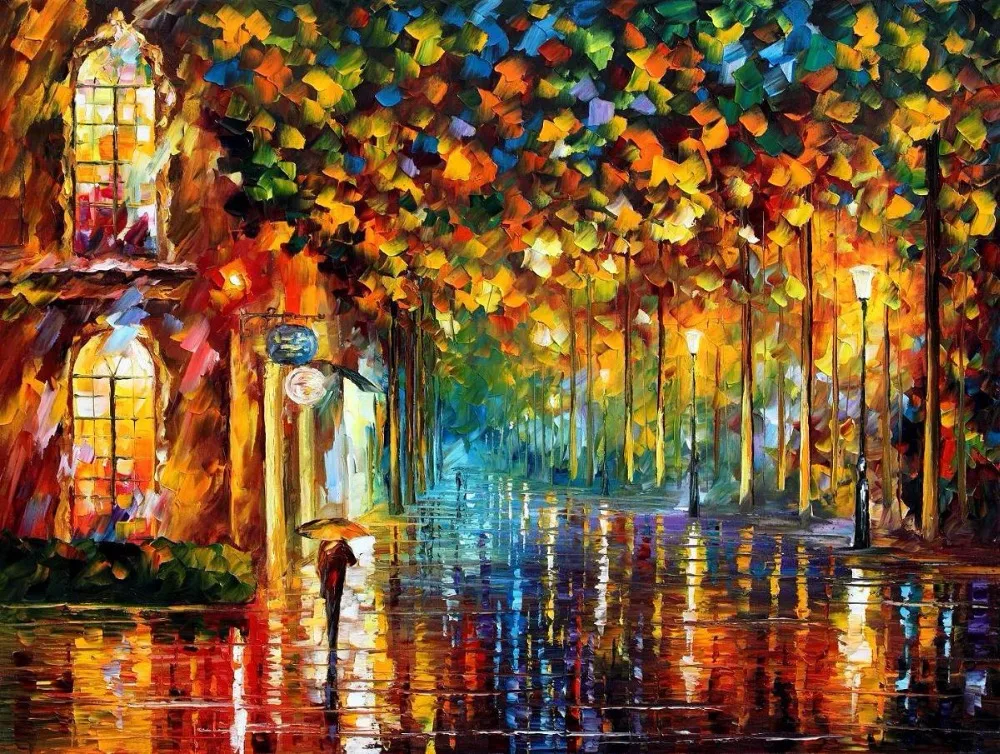 

Painting for sale Colorful oil paintings Canvas late stroll miami Modern Wall Art Home Decor High quality Handpainted