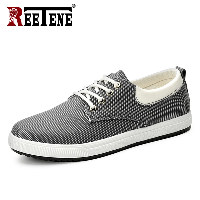 REETENE 2019 New Men Running Shoes Sports Comfortable Casual Mens Canvas For Lace-Up Flats Male Big Size 45 | Обувь