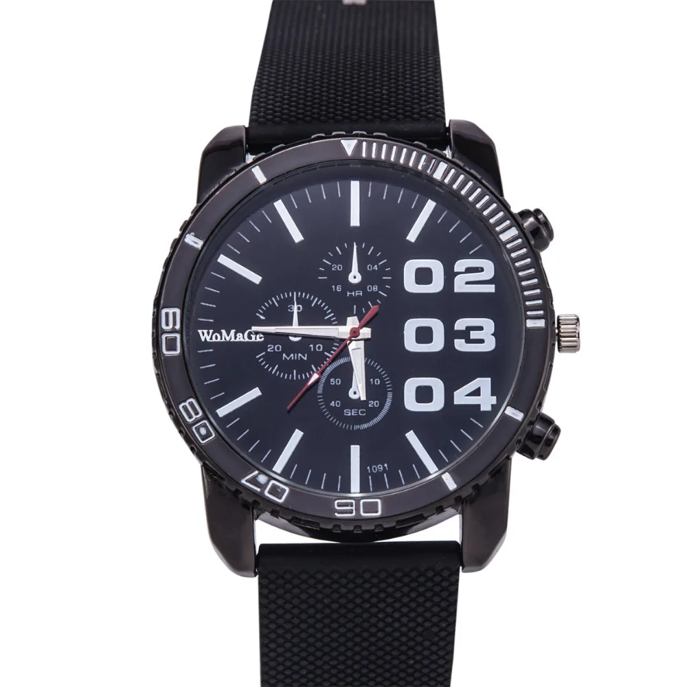 Часы наручные Womage мужские с силиконовым ремешком Брендовые спортивные модные