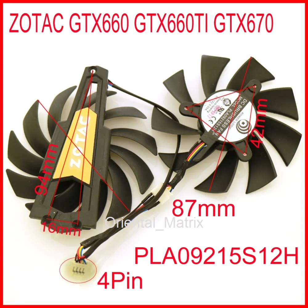 

Бесплатная доставка, PLA09215S12H 87 мм, 12 В, 0,55 А, 4 контакта, для ZOTAC GTX660, GTX660TI, GTX670, Вентилятор Охлаждения видеокарты