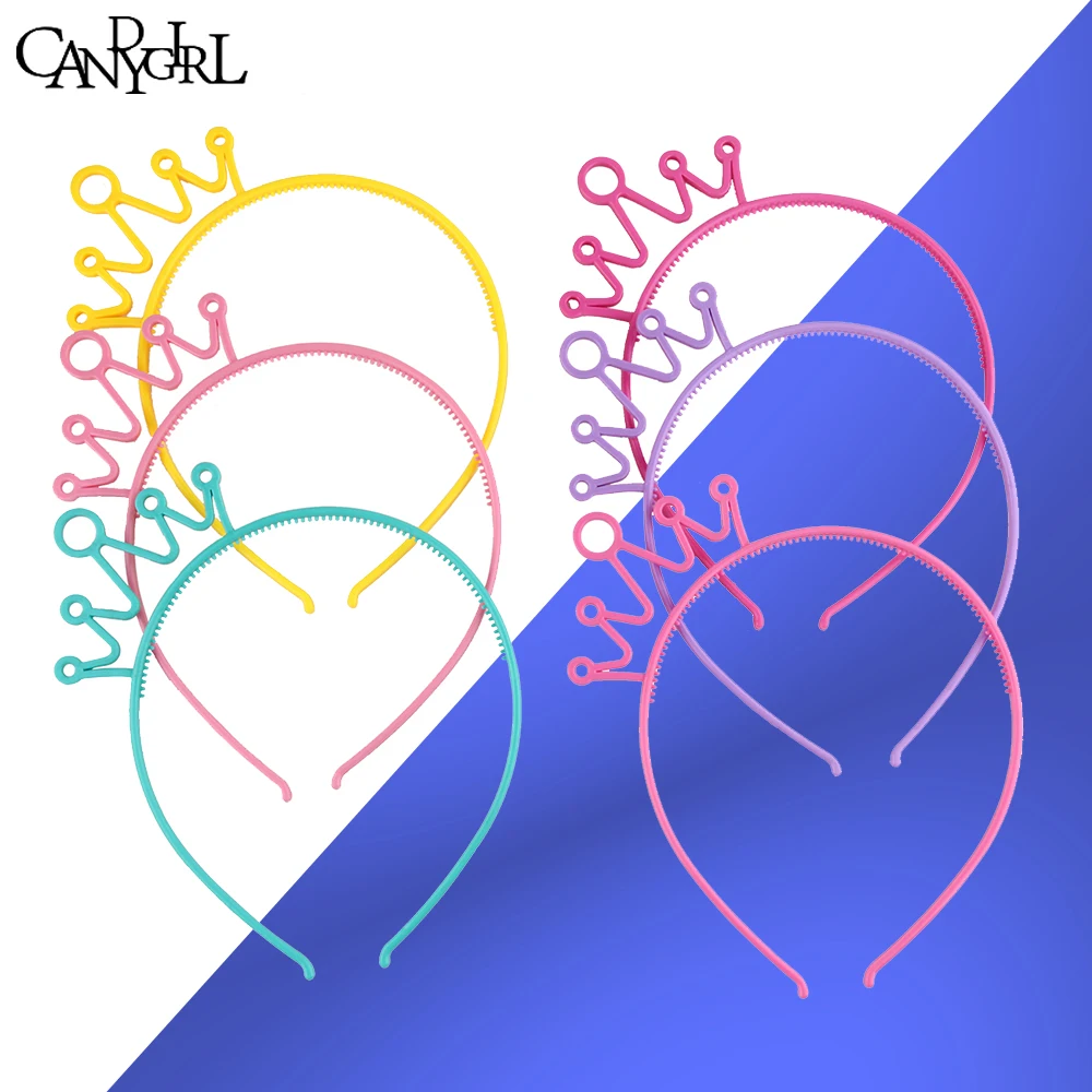 1 шт. пластиковые обручи для волос Candygirl корона маленьких девочек детские женские