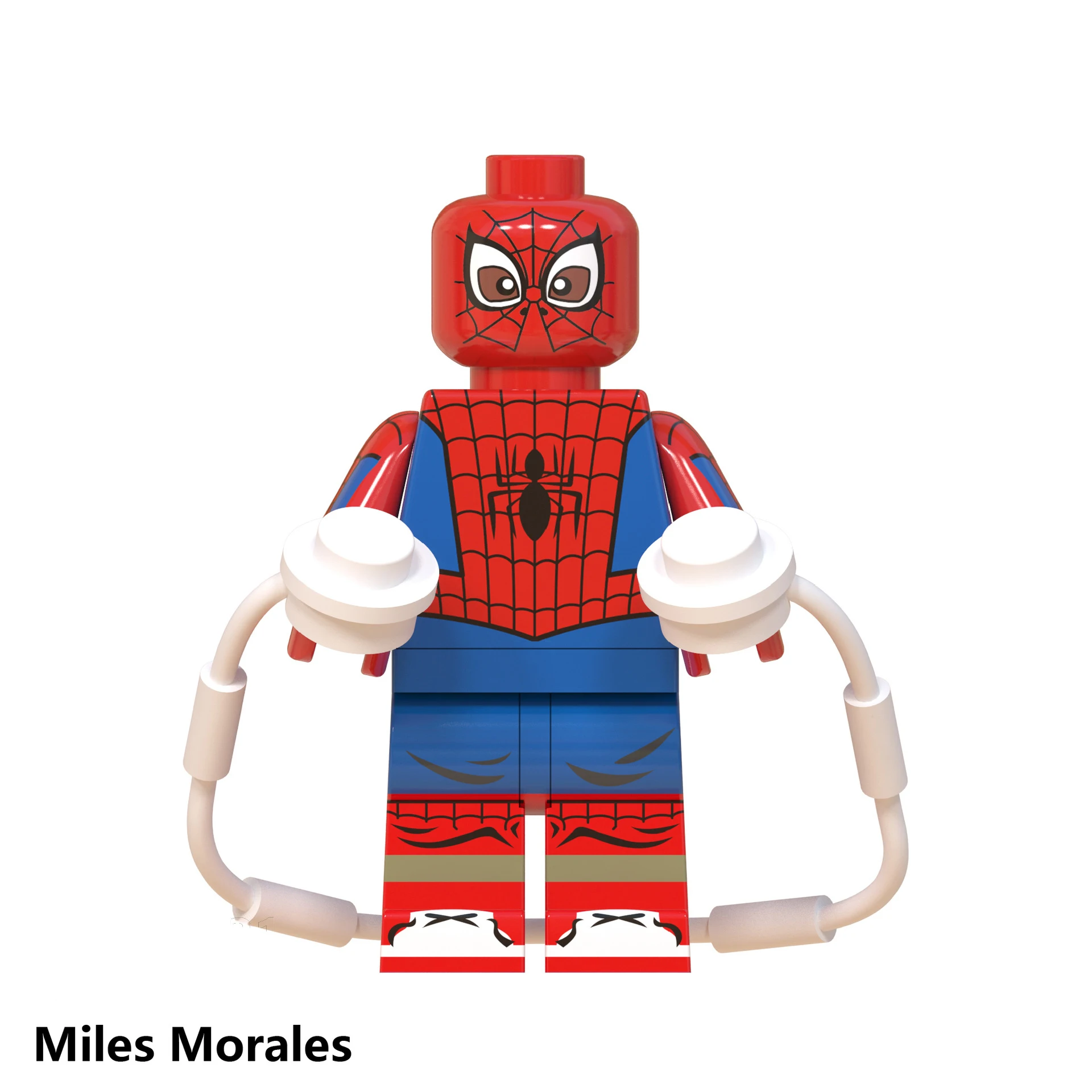 Фильм Legoings Человек-паук Железный человек стих паук-Хэм свиньи Miles Morales Зеленый