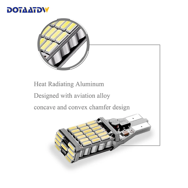 1x T15 W16W светодиодный Авто Лампы CANBUS белый 4014SMD обратный светильник без ошибки для