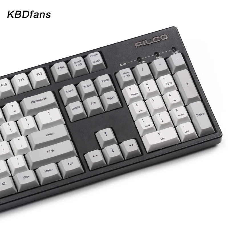 Pbt keycaps краситель субкровать вишня профиль 105 ключи красный серый esc для cherry mx