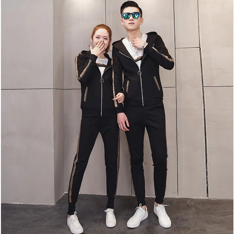 Женский спортивный костюм из трех предметов толстовка с капюшоном штаны и