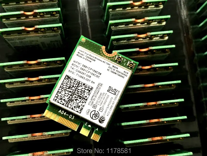 Для Intel Dual band 7260 7260NGW wireless-AC NGFF 2x2 802.11ac 867 Мбит/с Wifi+ Bluetooth BT 4,0 Беспроводная Wlan M.2 карта