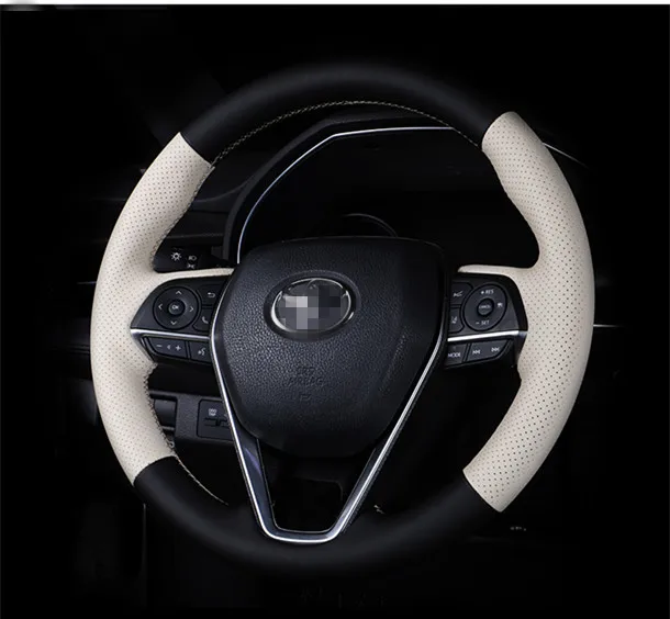 Для TOYOTA AVALON кожаный сшитый вручную чехол рулевого колеса автомобиля ручной пошив кобура на руль авто поставки