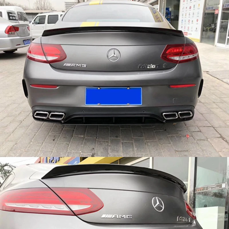 Для Mercedes C Class W205 спойлер из углеродного волокна спойлер заднего багажника, крыла C200 C250 C300 C180 C350 купе 2 двери автомобиля-UP