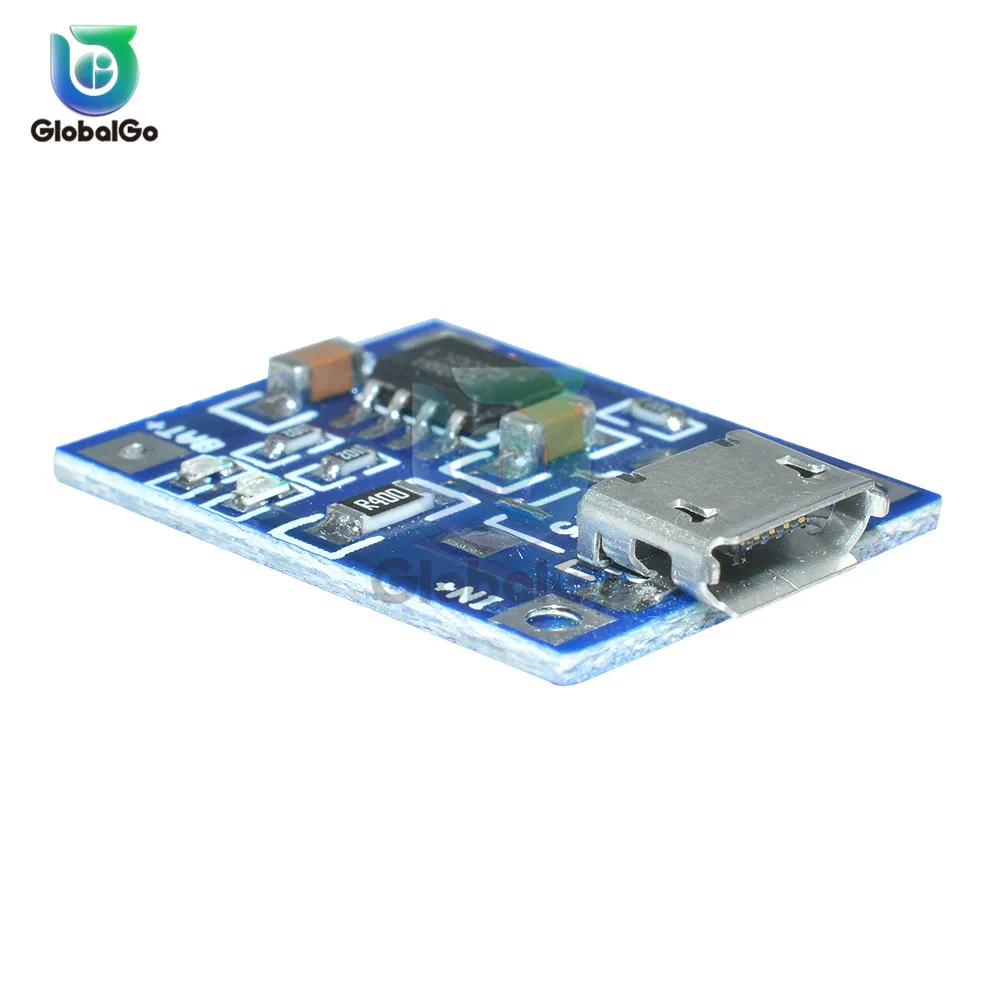 2 шт./лот Micro USB 5 V 1A 18650 TP4056 литиевый модуль зарядного устройства аккумулятора