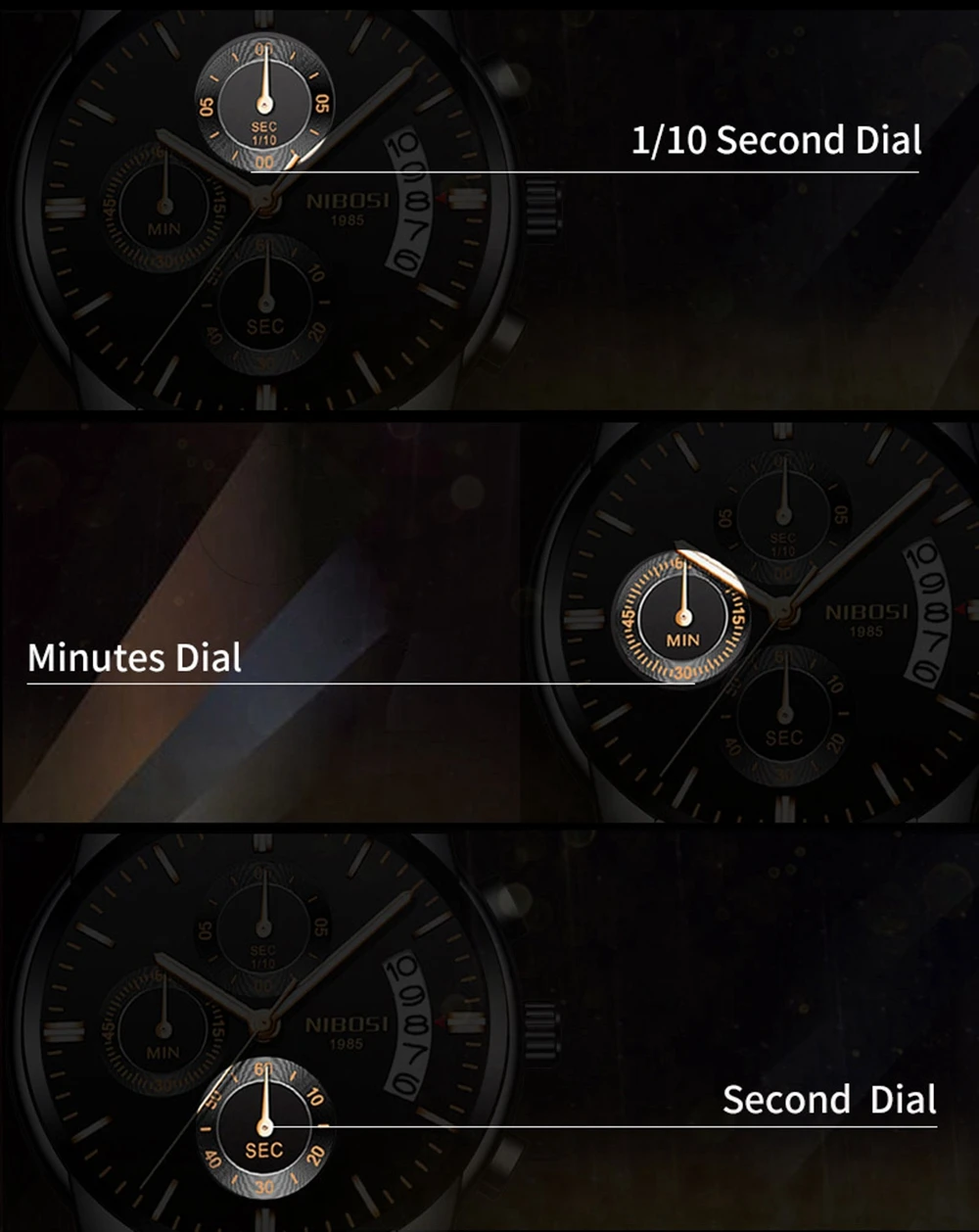 NIBOSI мужские часы Водонепроницаемый кварцевые Бизнес от топ бренда класса люкс