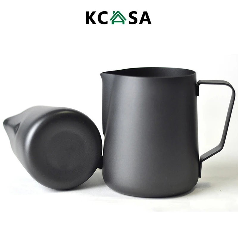 Кружка KCASA KCB03 на 350 мл толстая из нержавеющей стали для эспрессо мерный кухонный