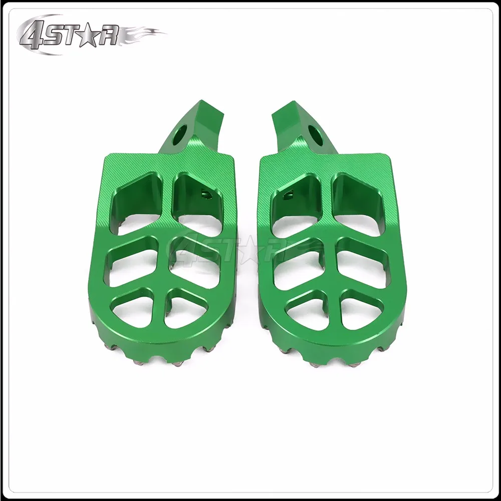 CNC зеленый мотоцикла подножки педали Подставки Для KAWASAKI KDX200 KDX220 1995-2003 KDX250 KX125 KX250 1991-1996 KX500 1991-2003