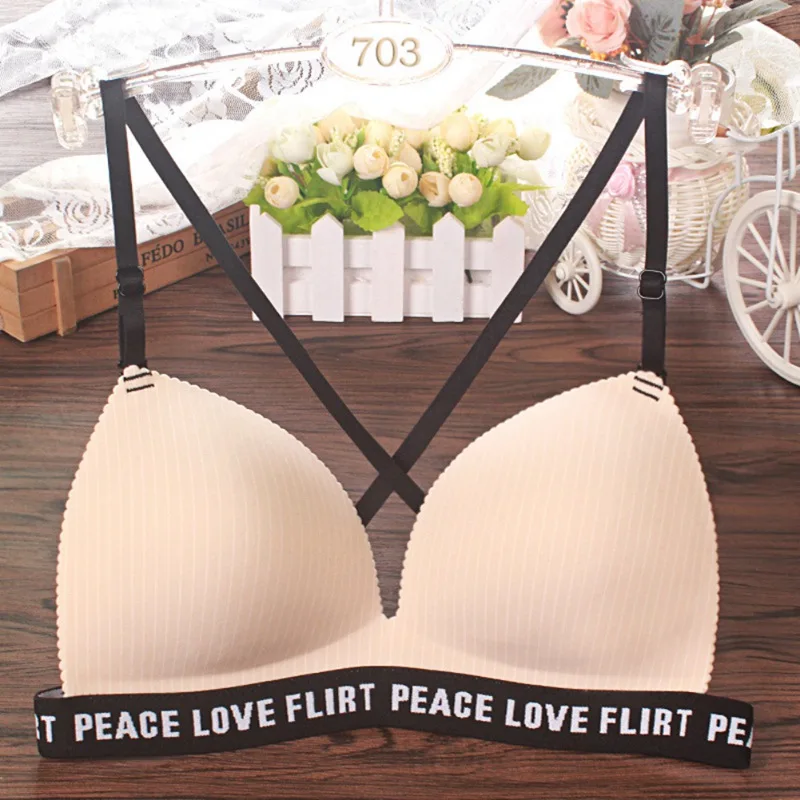 Бюстгальтер для активного отдыха пуш ап бюстгальтер с треугольной пулей