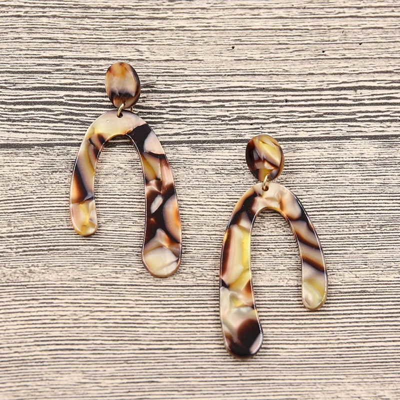 Женские акриловые серьги с геометрическим рисунком STRATHSPEY винтажные