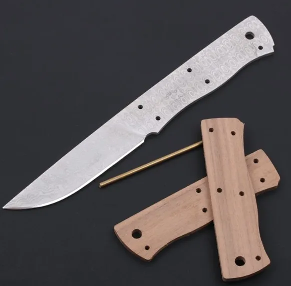 Blade Kits Дамасский нож, нож, сделай сам, наборы, фиксированное лезвие, охотничий нож, Походный нож - Цвет: Blade Kits