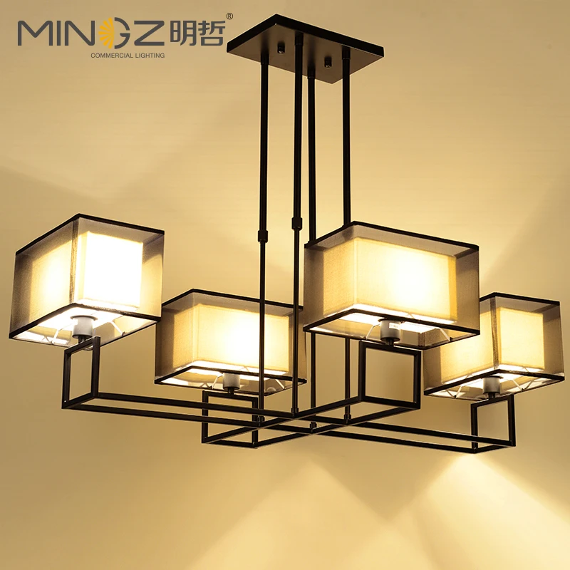 Mingzhe new Chinese hotel project lamp chandelier Retro bedroom living room dining modern restaurant chandelier|lamp shelf|lamp adapterlamp |