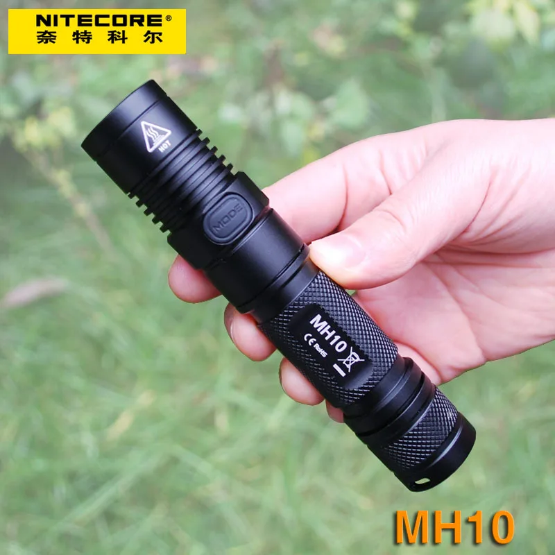Nitecore MH10 1000 люменов CREE XM-L2 U2 светодиодный фонарик бросок 232 метров водонепроницаемый свет фонарик на 18650 батареи