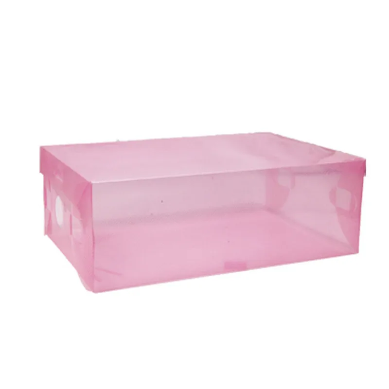 Пластиковая коробка для обуви хранения цветной ящик органайзер макияжа откидная