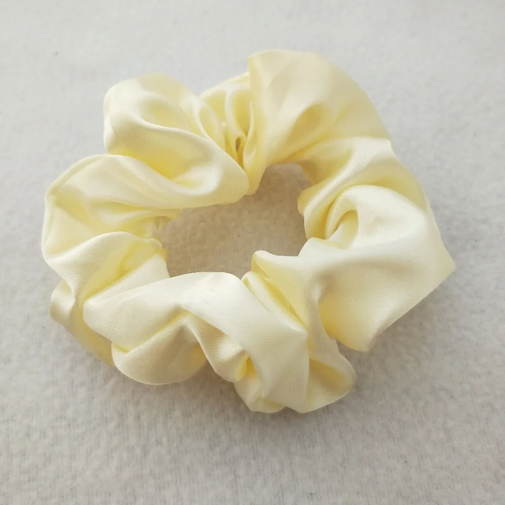 Women Elegant Satin Scrunchies solid Elastic Hair Bands for girls Accessories Ponytail Holder Tie Rubber Headband |