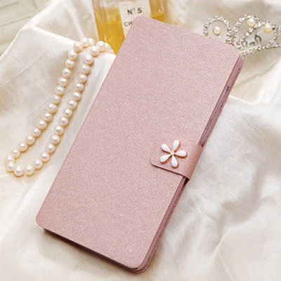 pink JZ Petals Роскошный зеркальный чехол для телефона Wiko Y80, чехол для ПК, жесткая задняя крышка для Wiko Y 80, искусственная кожа, флип, мобильный телефон, сумка 5,99 дюйма - Цвет: pink JZ Petals