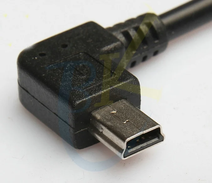 100 шт./лот 90 градусов левый угол USB 2 0 штекер A на Mini B 5 Pin кабель для синхронизации