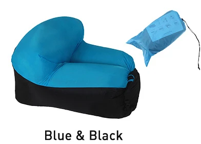 Blue Black Переносное надувное кресло для отдыха, кресло для загара, воздухопроницаемое кресло, кресло для отдыха на открытом воздухе - Цвет: Blue Black