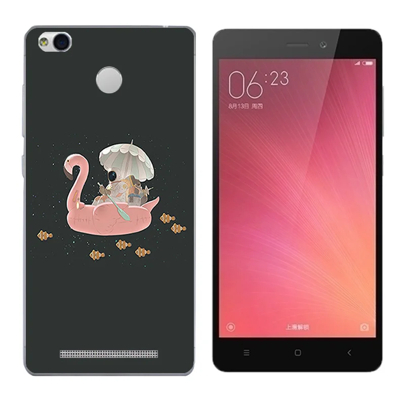 for Coque Xiaomi Redmi 3S Case Cover 5.0 Smiley Printing TPU Silicone 3 Pro Hongmi S |