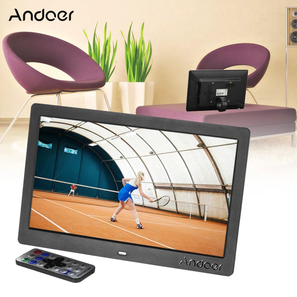 Andoer 10 &quotHD широкий экран LCD Цифровая фоторамка рамка для фотографий 1024*600 часы MP3 MP4