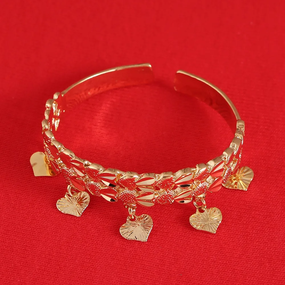 Kids Baby Boy Girl Jewelry Bangles Gold Color Kid Bangle &amp Bracelet Ethiopian Heart For Children | Украшения и аксессуары