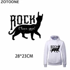 Нашивка ZOTOONE Let's Rock, термоклейкая нашивка для одежды, аппликация Китти, наклейки на одежду сделай сам, теплопередача
