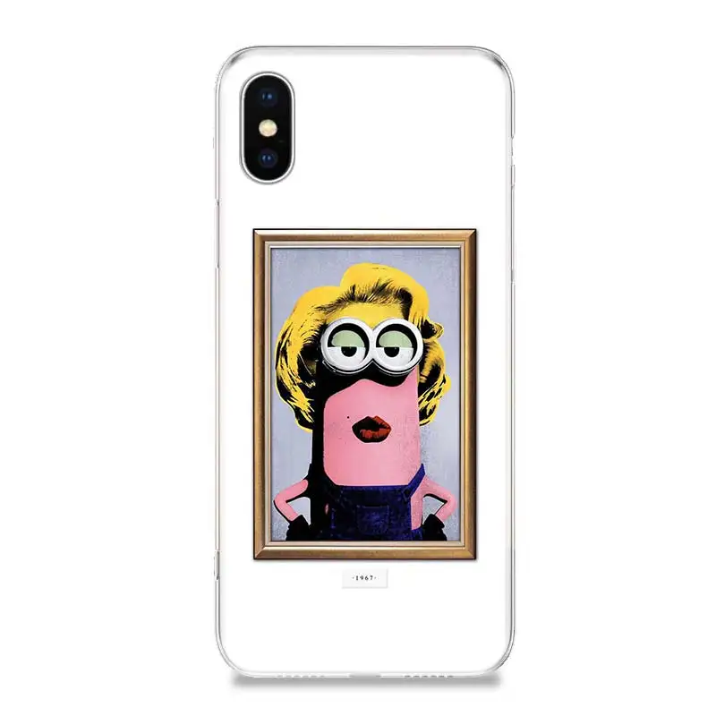 Роскошные Чехлы с изображением миньонов для телефона чехол iPhone 7 8 6 6S Plus X 10 Ten XS MAX XR