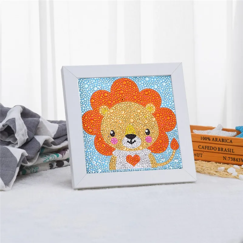 Полностью специальная дрель 5D DIY Алмазная картина &quotмультяшный Лев&quot вышивка