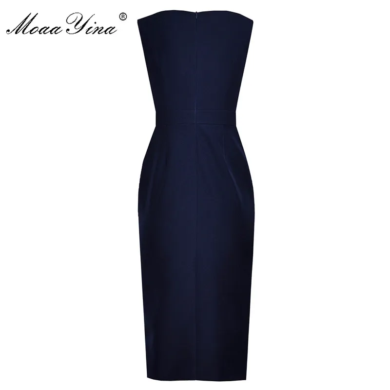 MoaaYina модное дизайнерское подиумное платье Весна Лето Женское Платье Цветочная