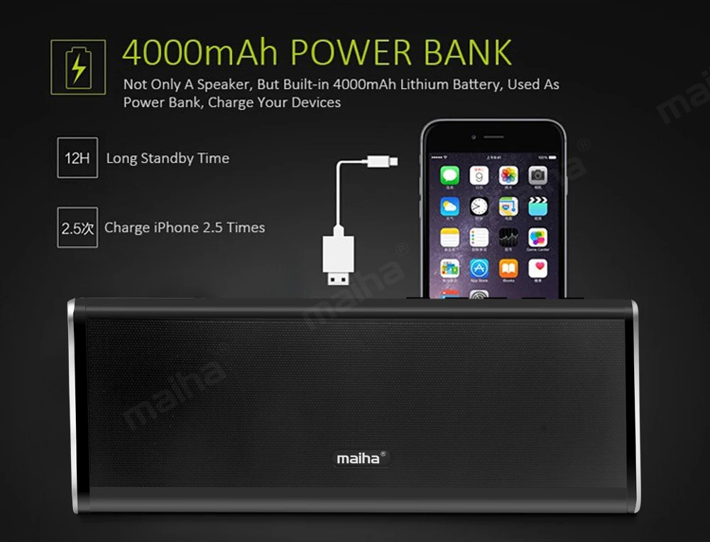 M58 20 Вт Bluetooth динамик 4400 мАч power Bank портативный супер бас беспроводной настольный автомобильный HIFI Динамик Громкий динамик для телефона