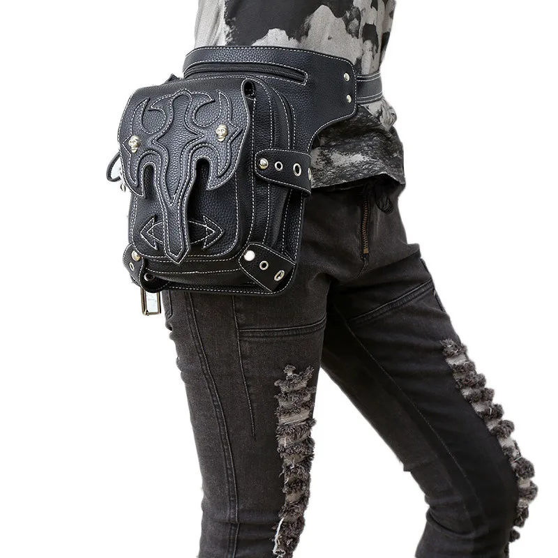 Стимпанк кобура защищенный кошелек плечо рюкзак кожаная мужская сумка carteras mujer - Фото №1