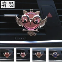 lovely metal owl car styling perfume decorative clip for lady air conditioner exquisite owl car air freshener perfume