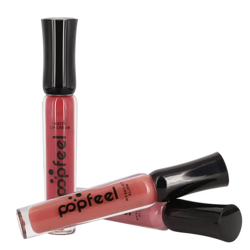 Popfeel 12 Цветов матовый блеск для губ телесного цвета Блеск питательный Макияж